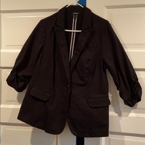 Black ruffle sleeves torrid blazer